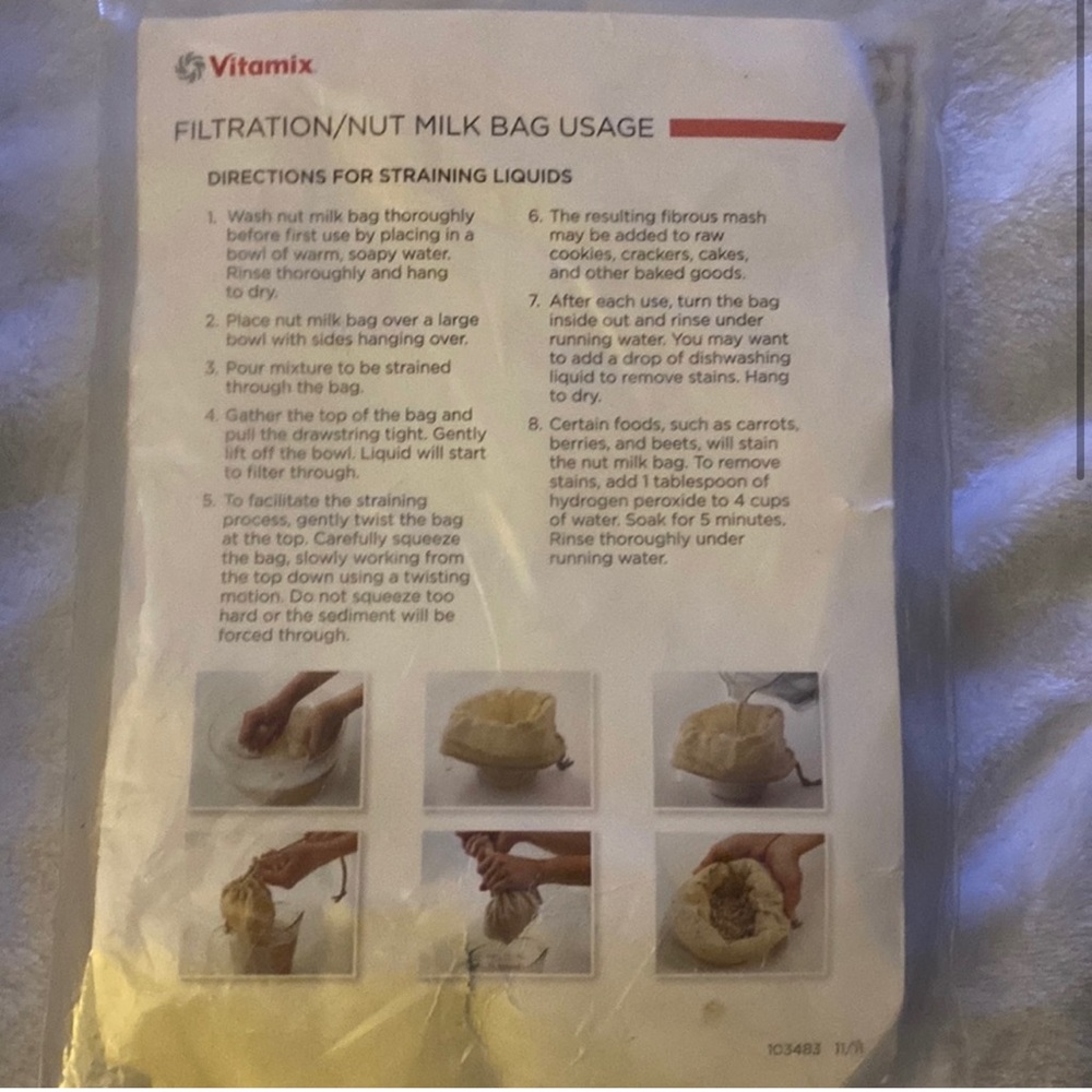 New! New! Vitamix FILTRATION/NUT MILK BAG